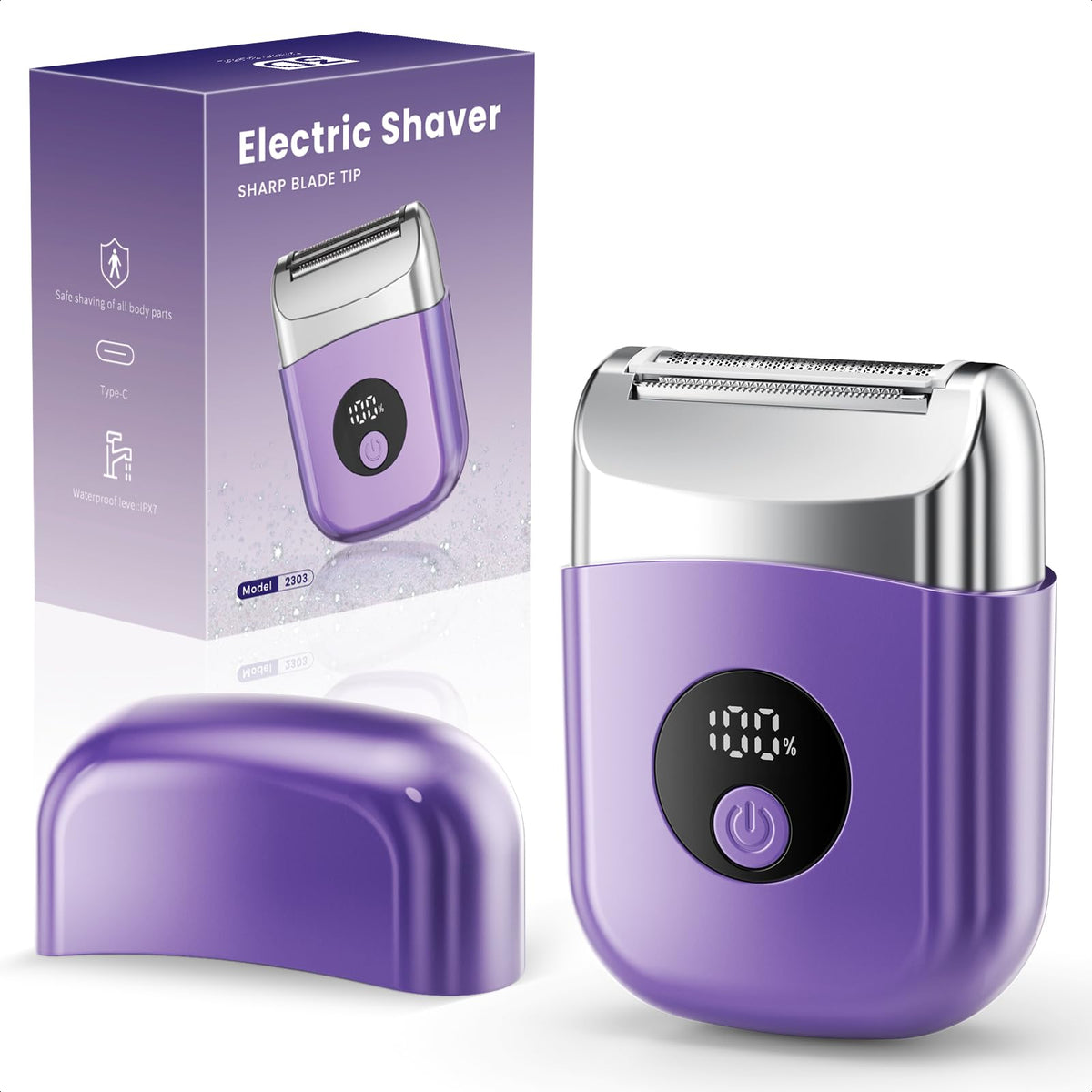 WEQOEE cordless electric razor compact travel-size for on-the-go grooming