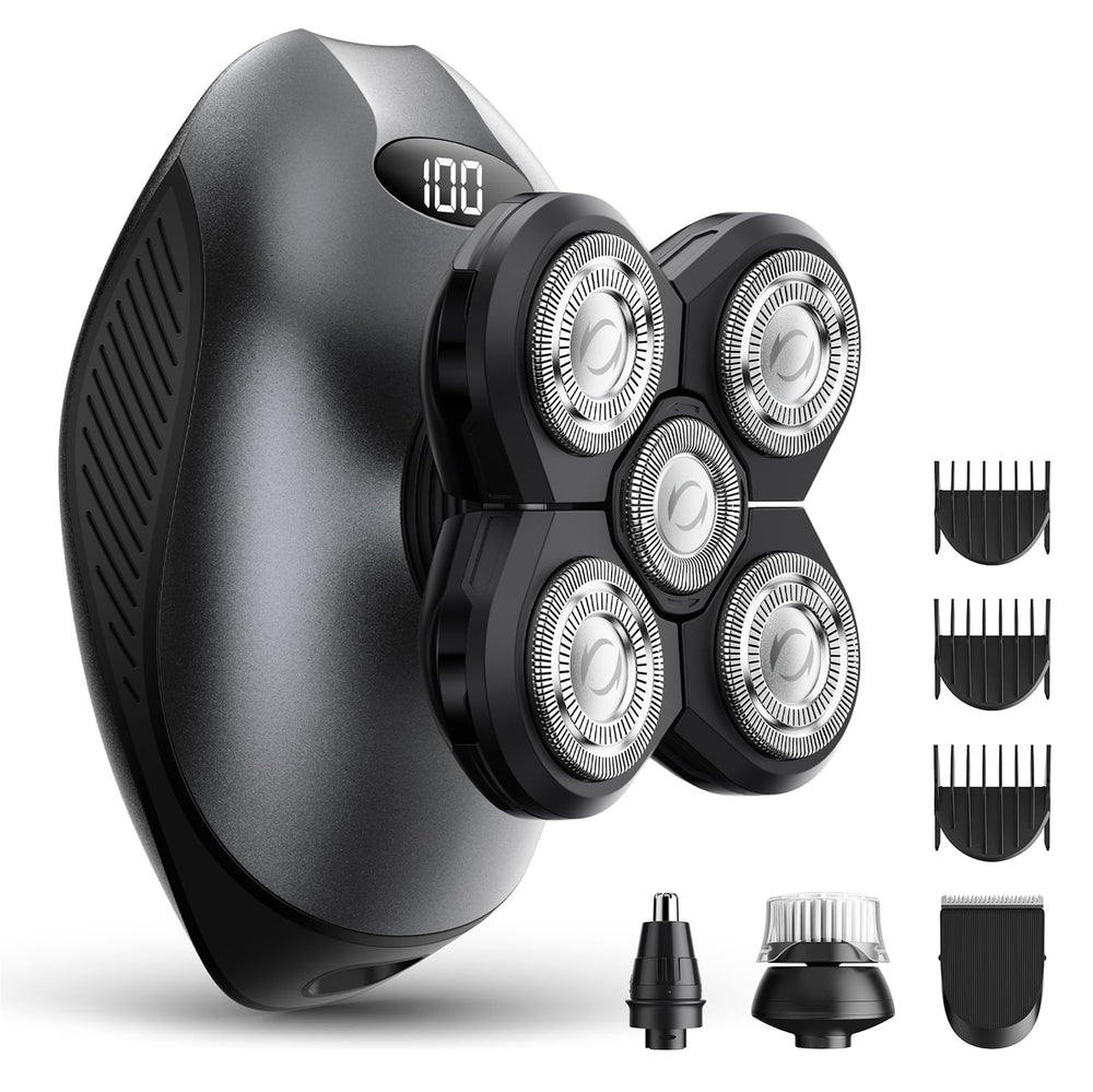 WEQOEE 5 in 1 razor head close up for a close versatile shave