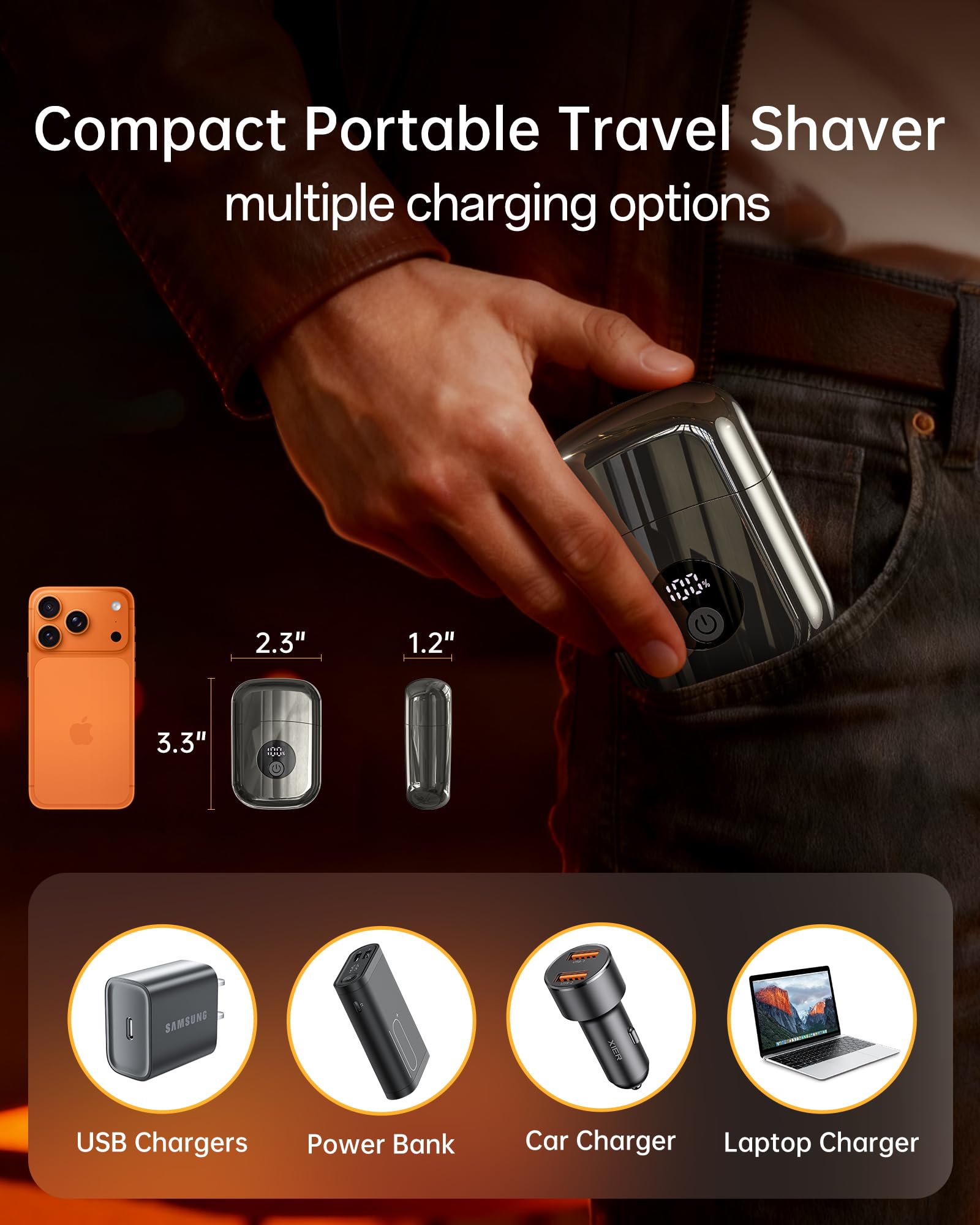 WEQOEE electric razor easy-installation emphasizes magnetic blade head for quick setup