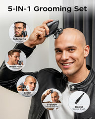 WEQOEE IPX7 wet dry shaver in action for shower and dry grooming