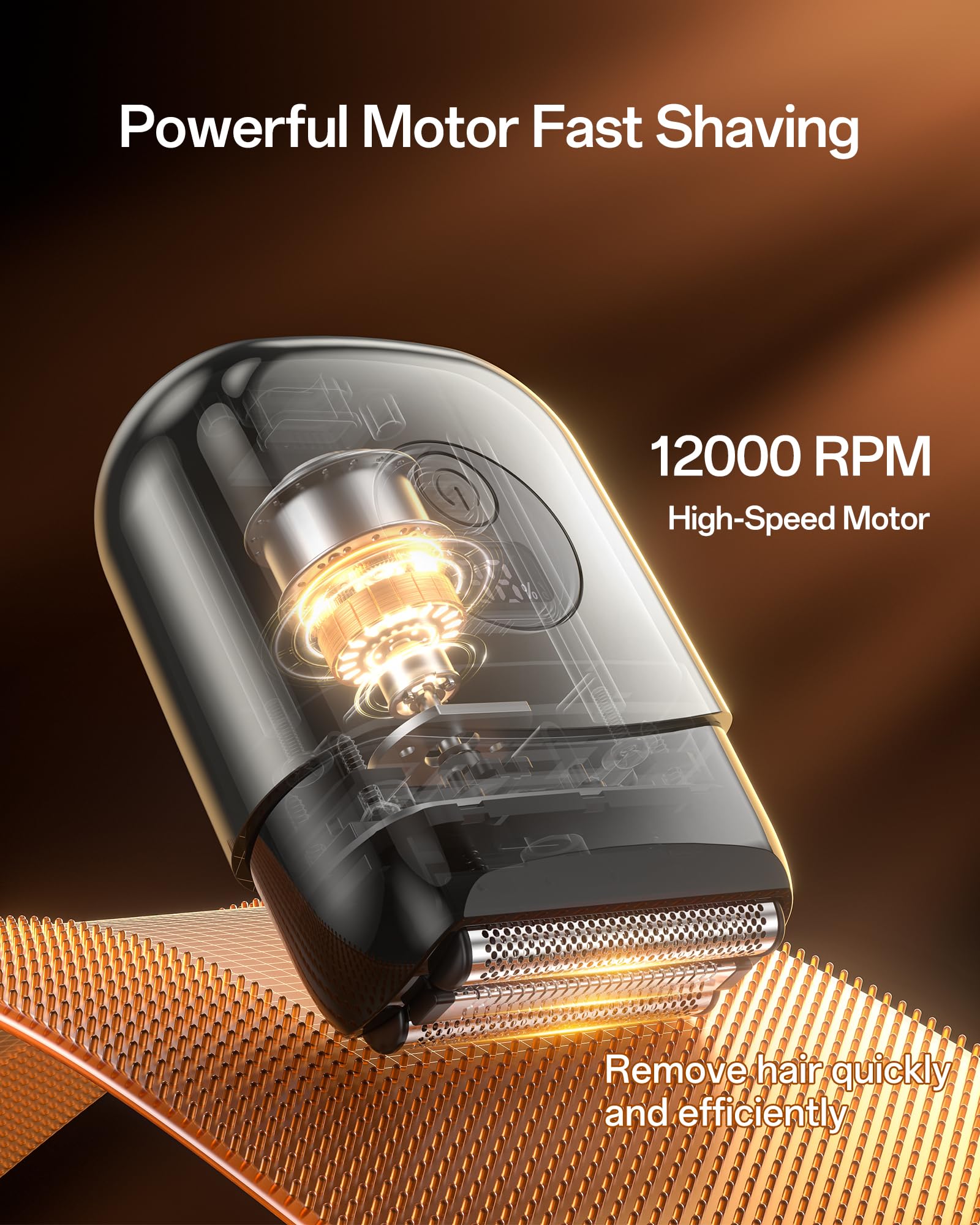 WEQOEE electric razor ipx7-wet-dry highlights waterproof design for dry or shower use