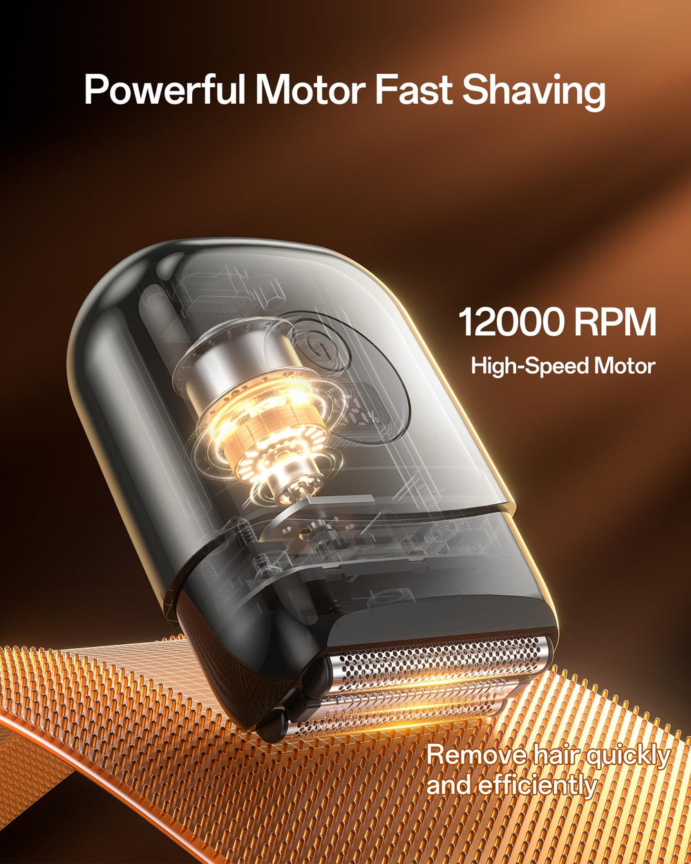 WEQOEE electric razor ipx7-wet-dry highlights waterproof design for dry or shower use