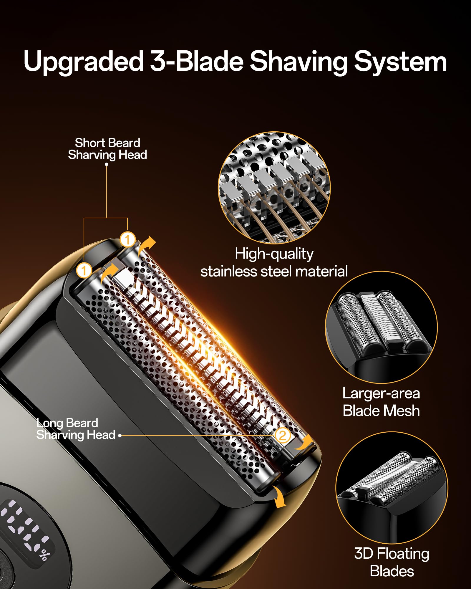 WEQOEE electric razor motor-12k demonstrates 12,000 RPM power for quick shaving