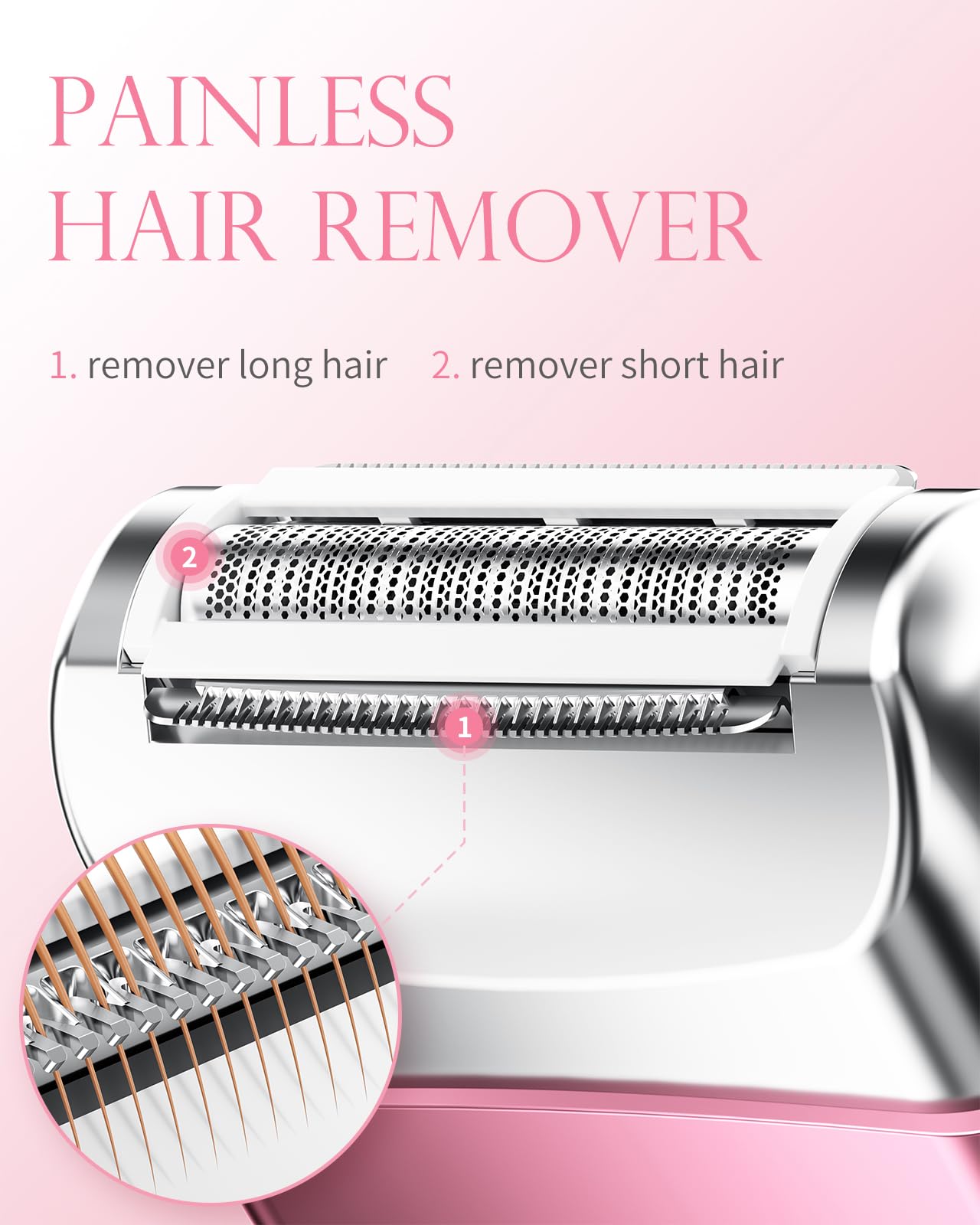 WEQOEE IPX7 waterproof shaver usable in shower with aloe gel.