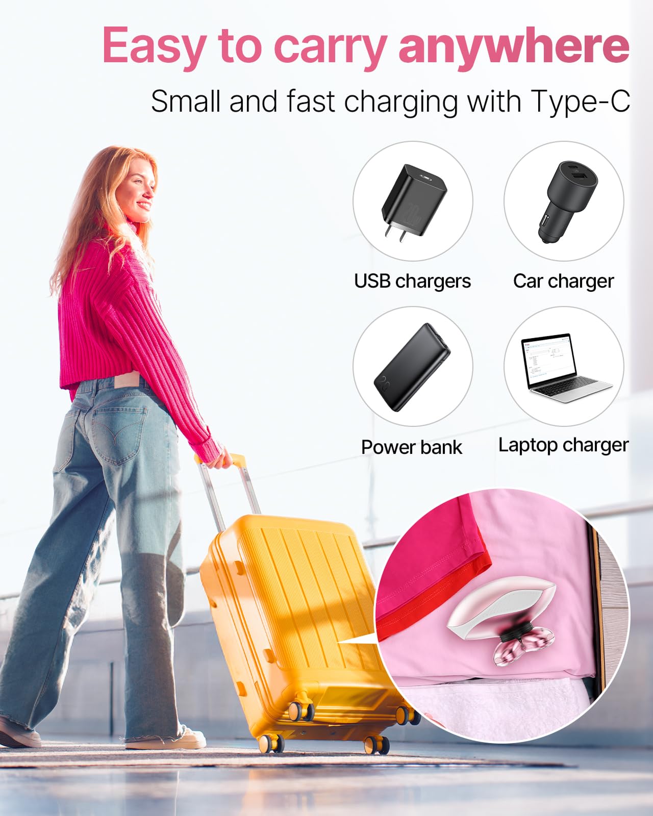 WEQOEE lightweight ergonomic design fits comfortably in hand.