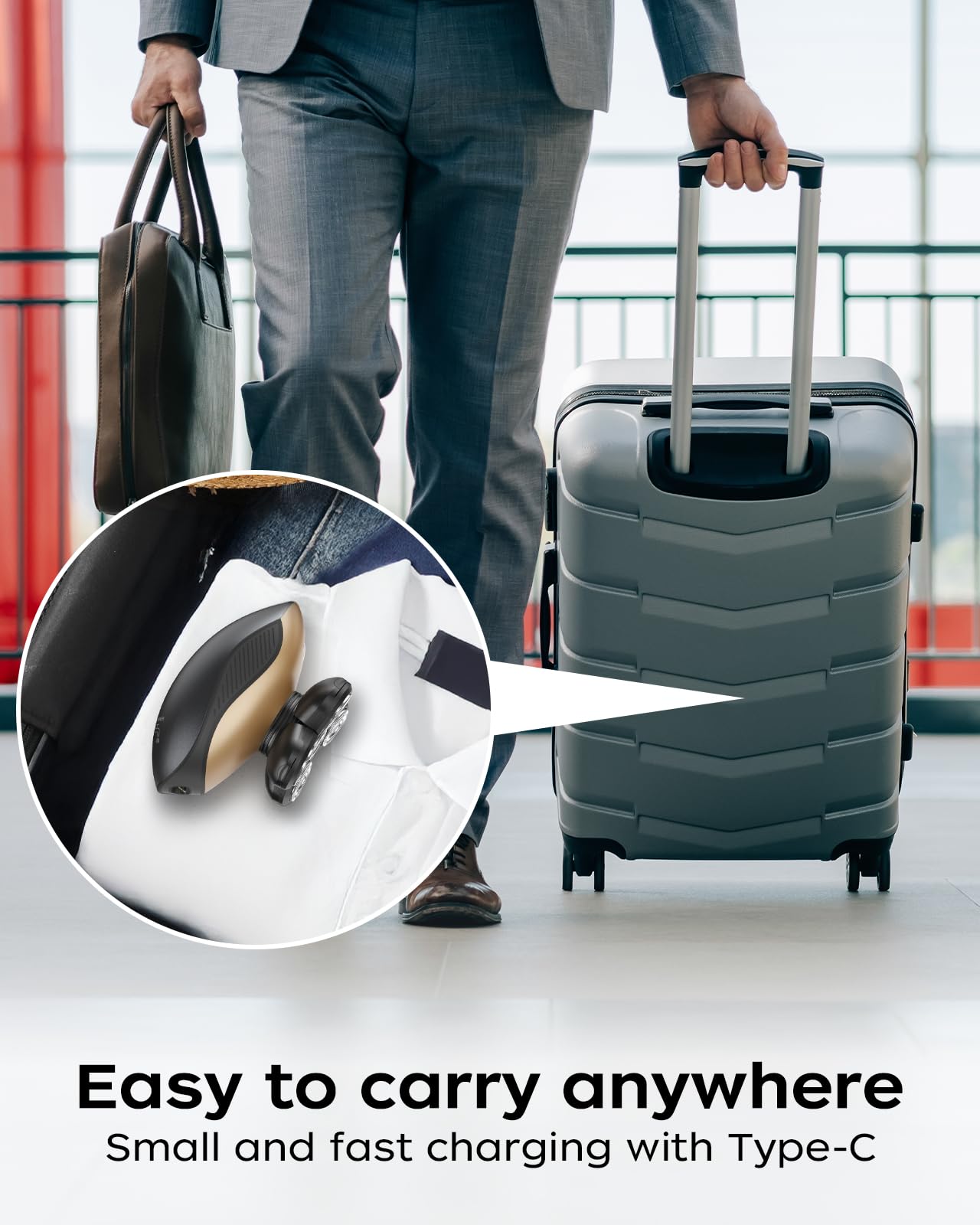 WEQOEE compact travel-weight razor fits on-the-go routines.