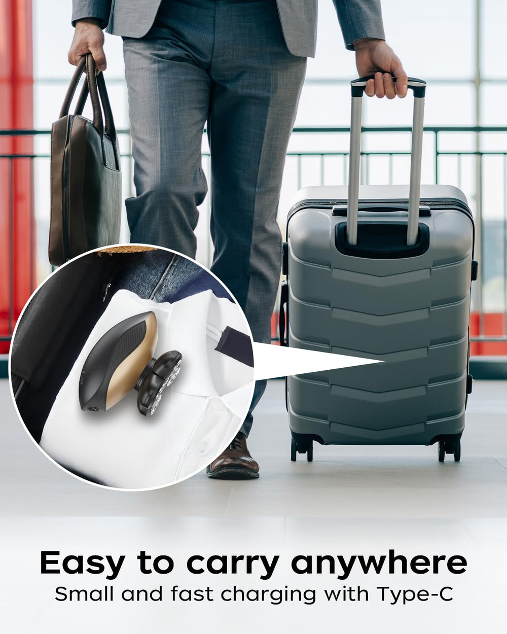 WEQOEE compact travel-weight razor fits on-the-go routines.