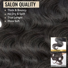 WEQUEEN body wave bundles 22-inch natural black add dramatic length and volume