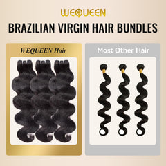 WEQUEEN bundles body wave 16-18-20 inch lengths show true length for styling.