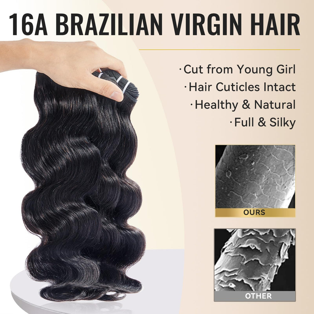 WEQUEEN bundles body wave natural-black shade offers versatile, natural-looking color.