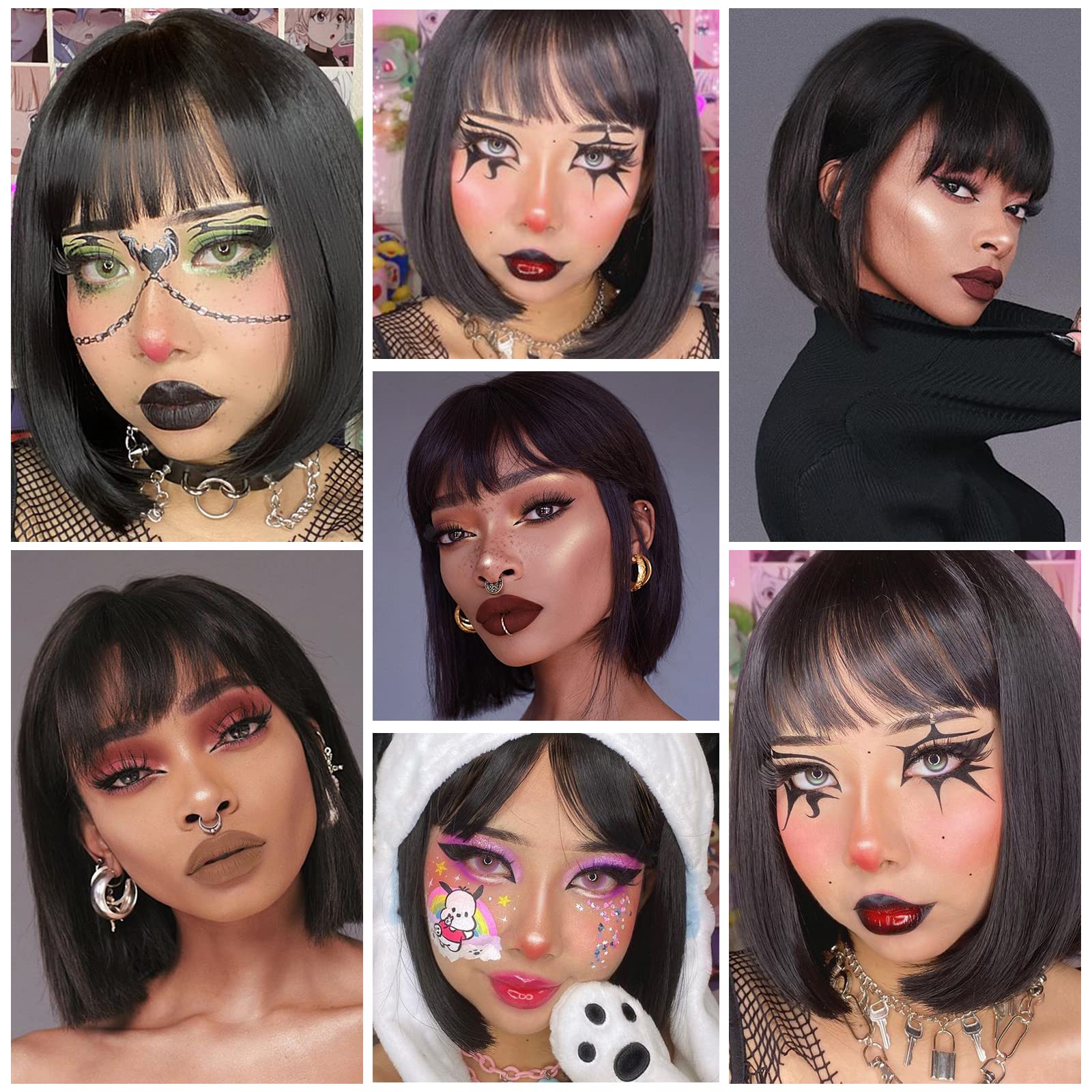 WERD night-out look with black short bob wig for versatile styling