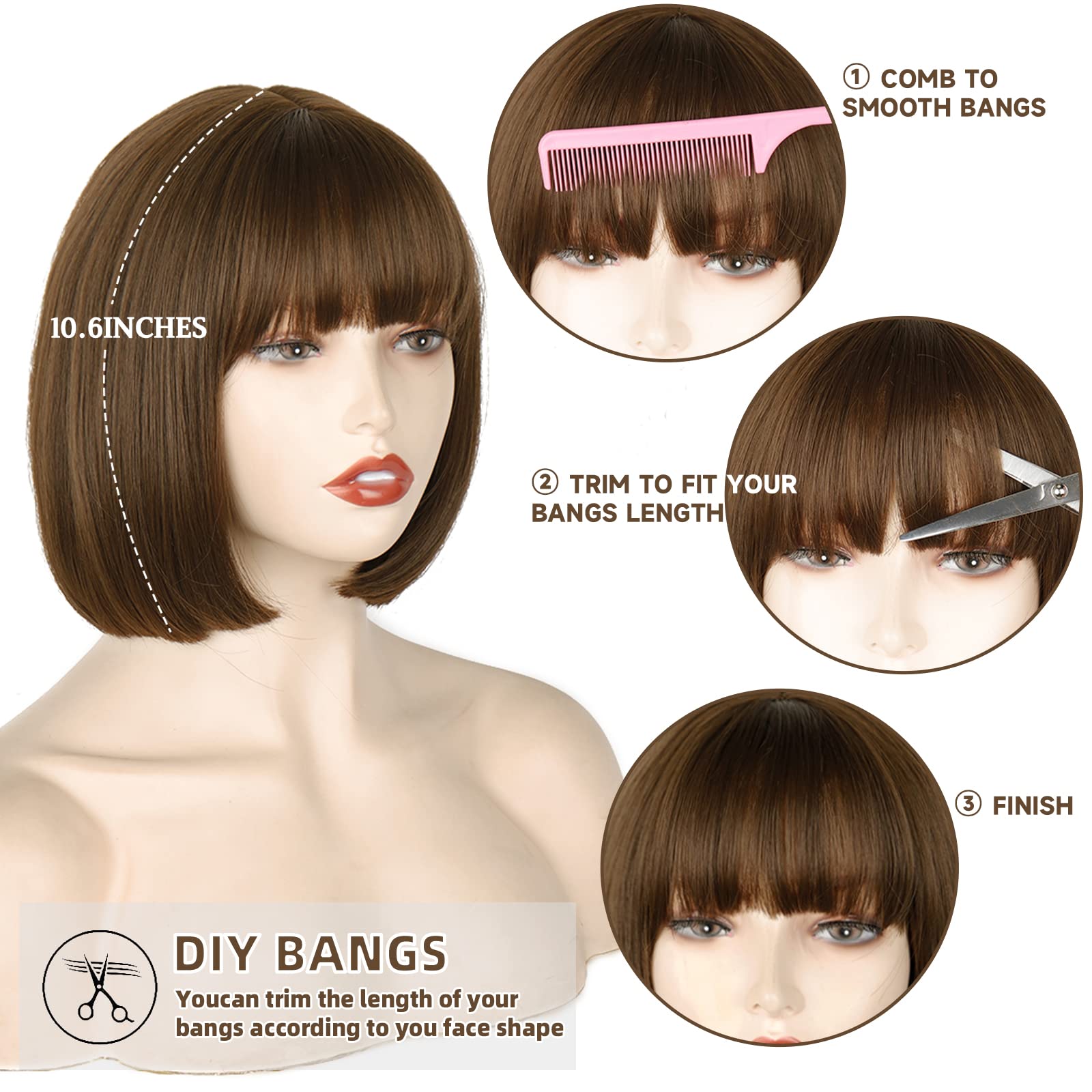 WERD rose mesh cap breathable wig for comfortable all-day wear