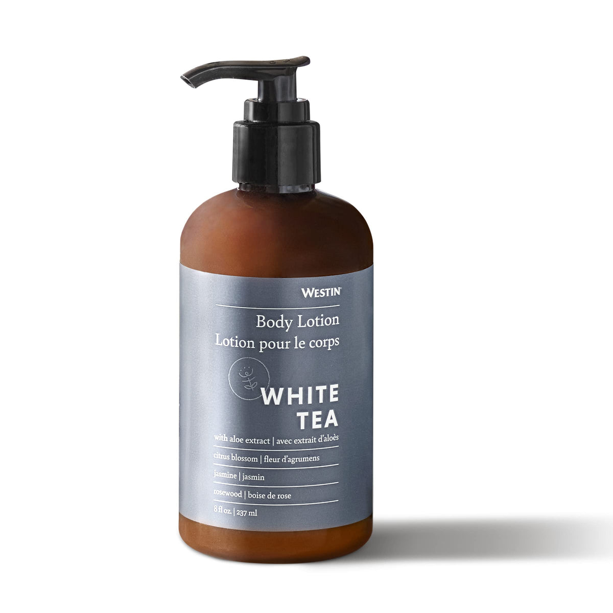 Westin White Tea Aloe bottle-pump delivers hotel-grade hydration for daily skin nourishment.