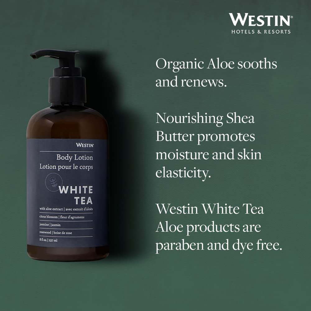 Westin White Tea Aloe cream texture close-up shows velvety-smooth absorption.