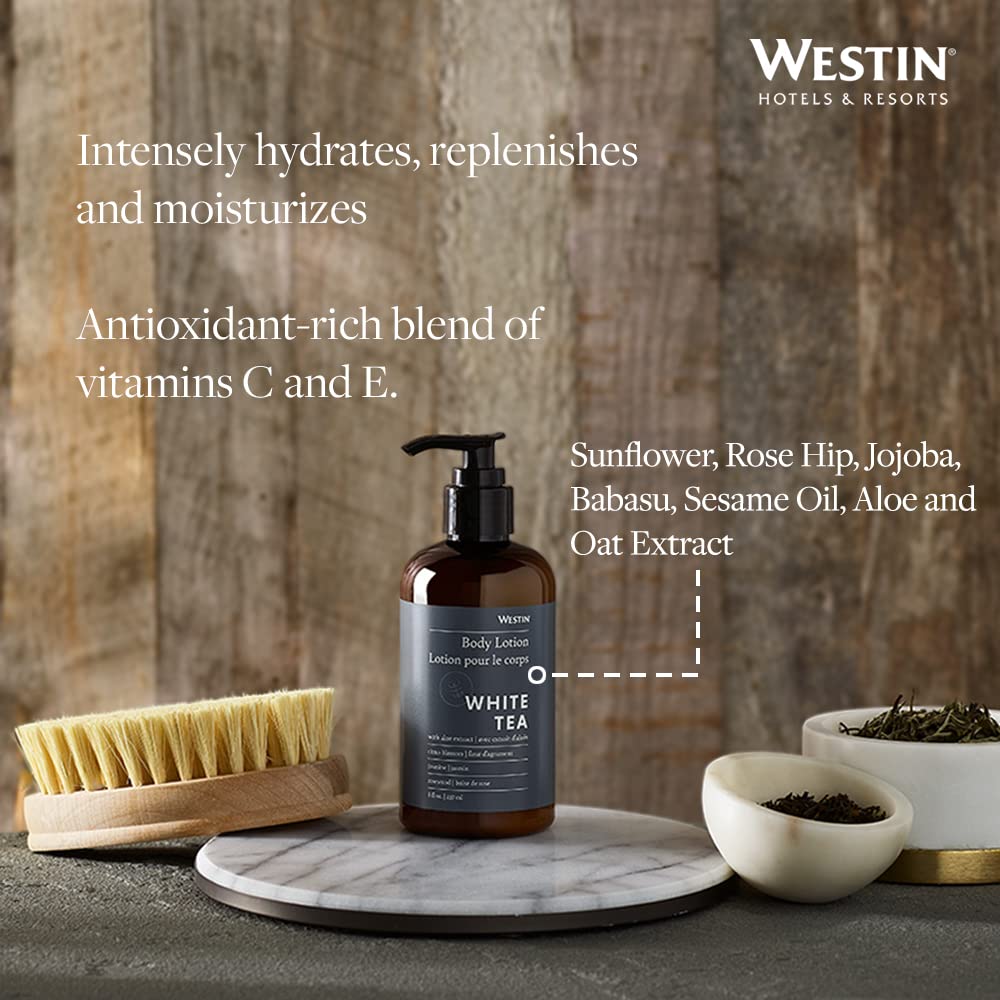 Westin White Tea Aloe 8oz bottle packaging ready for home or travel.