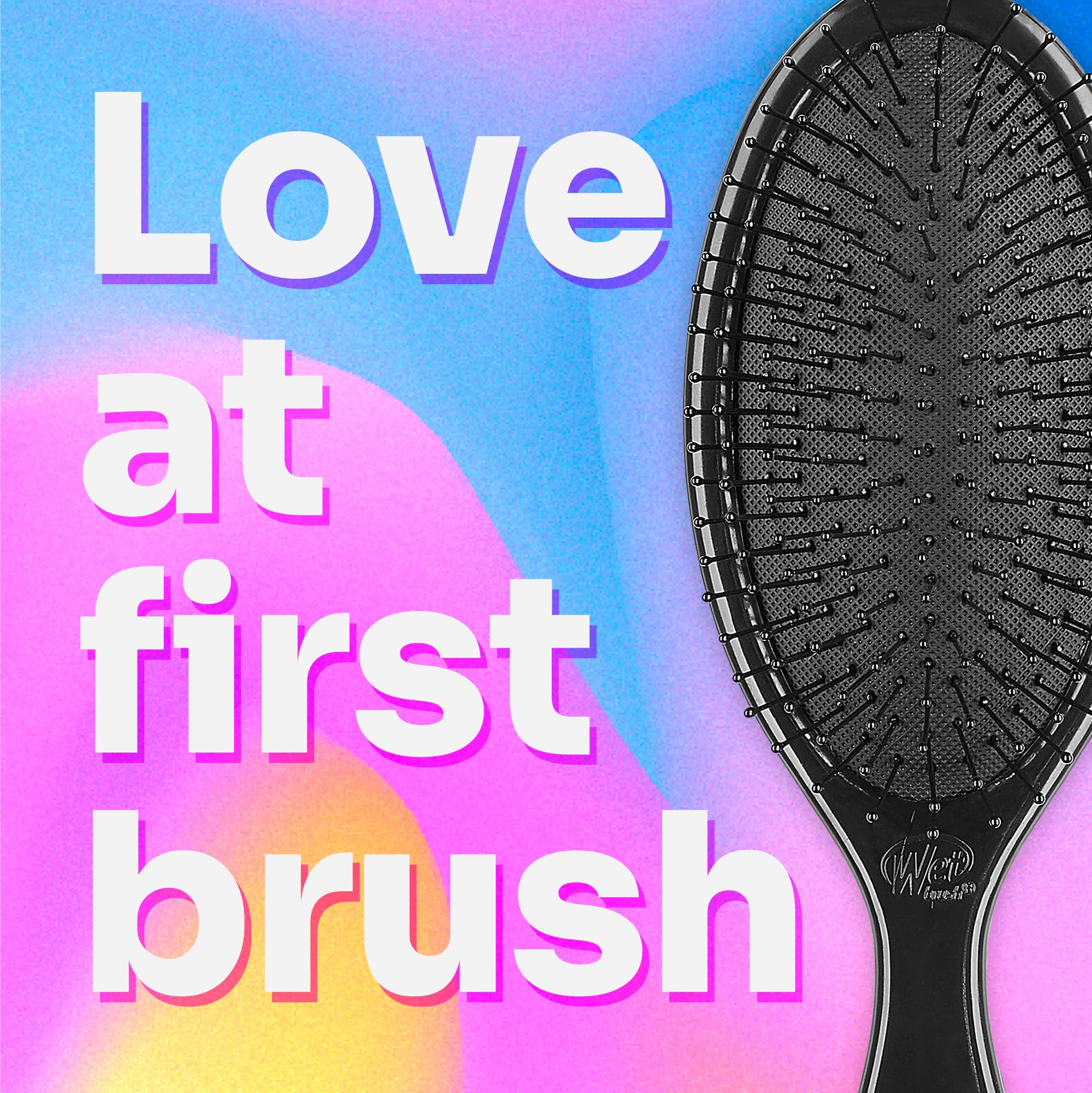 Wet Brush Original Detangler works well on straight, curly, textured, thick, and wavy hair.