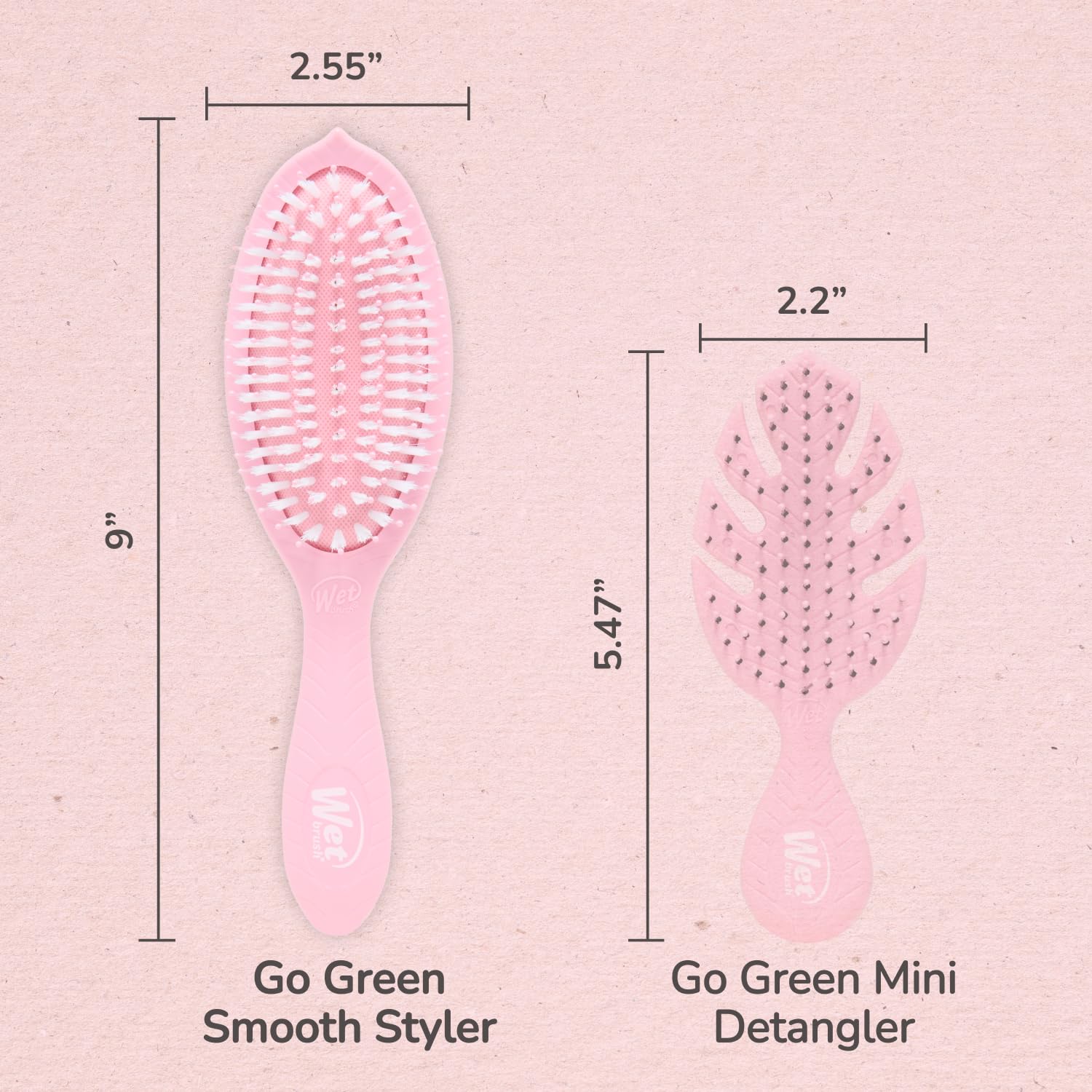 Wet Brush Go Green works for all hair types, from straight to curly and thick