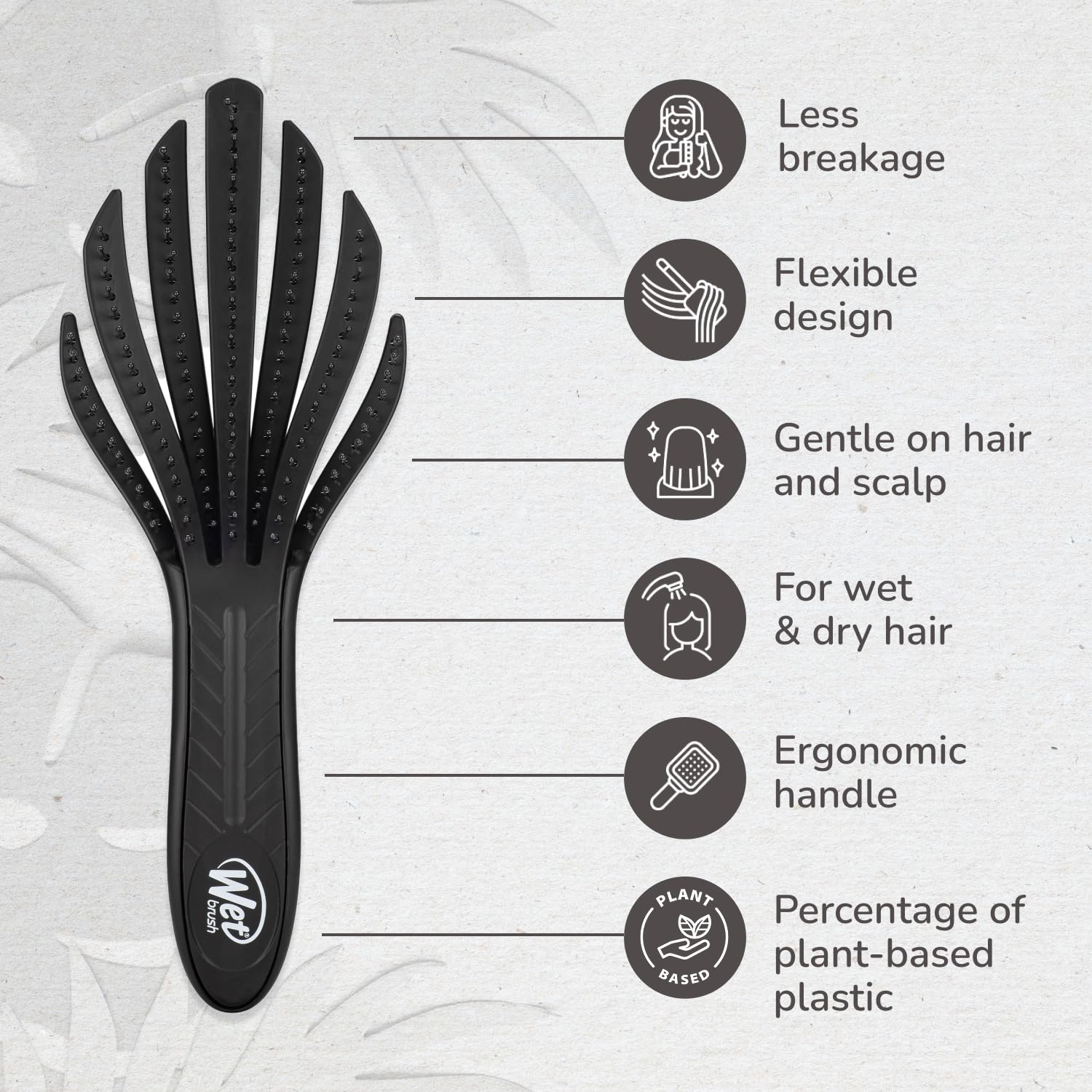 Wet Brush Go Green Curl Detangler hair tangle demo on textured hair.