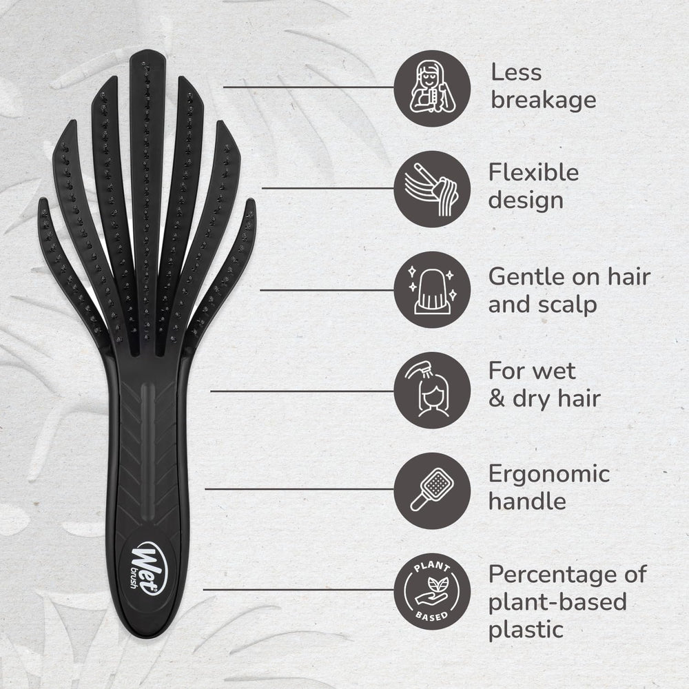 Wet Brush Go Green Curl Detangler hair tangle demo on textured hair.