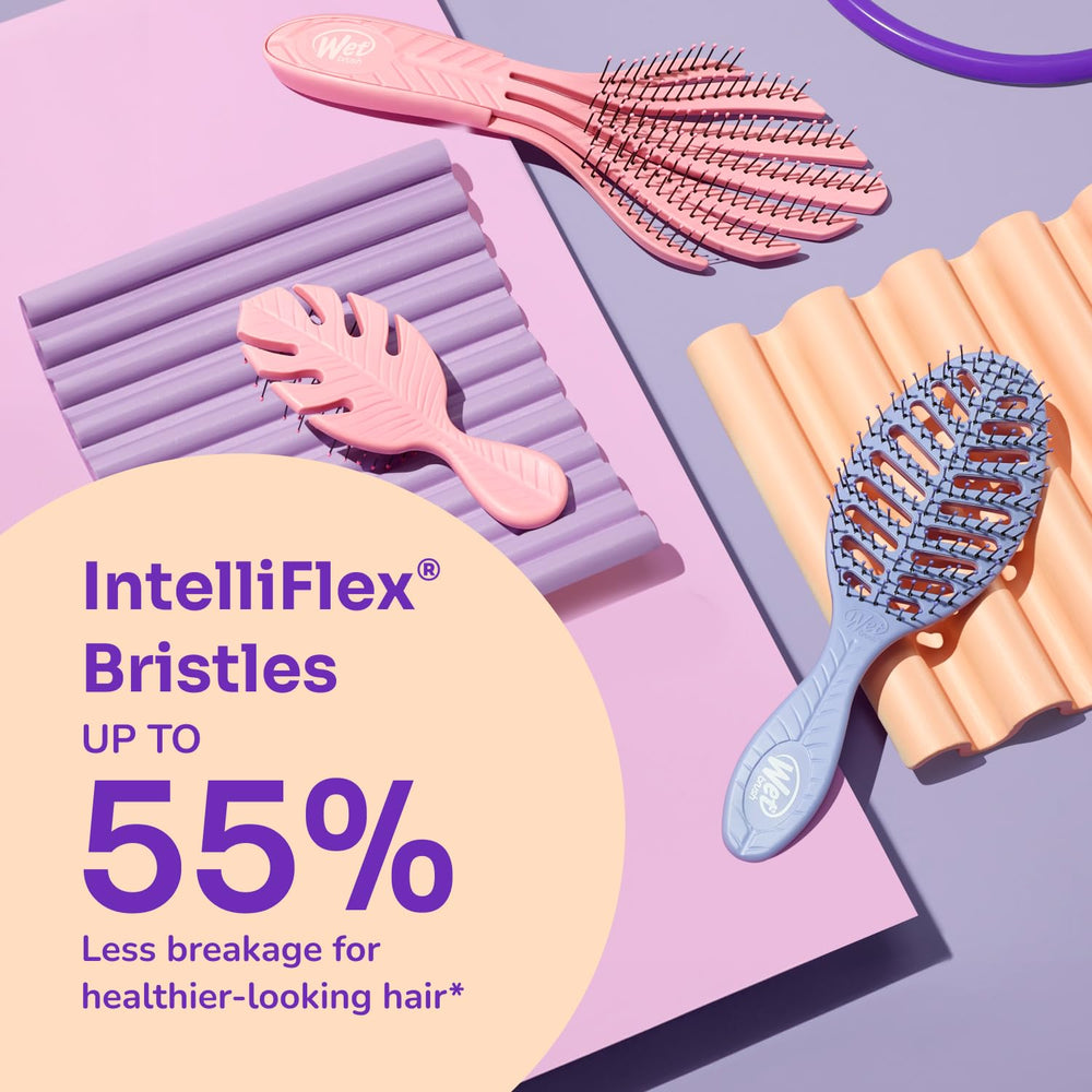 Wet Brush Go Green Curl Detangler portrait with ergonomic grip for comfortable styling.