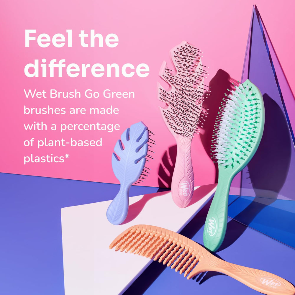Wet Brush Go Green Curl Detangler wet hair use gentle detangling.