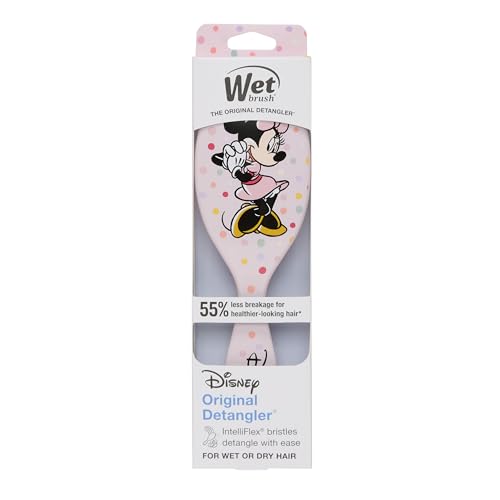 Wet Brush Minnie Mouse painless-comfort bristles minimize tugging and shield against split ends.