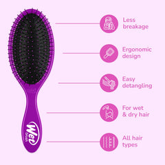 Wet Brush Original Detangler purple packaging displays dual-pack convenience for sharing or travel