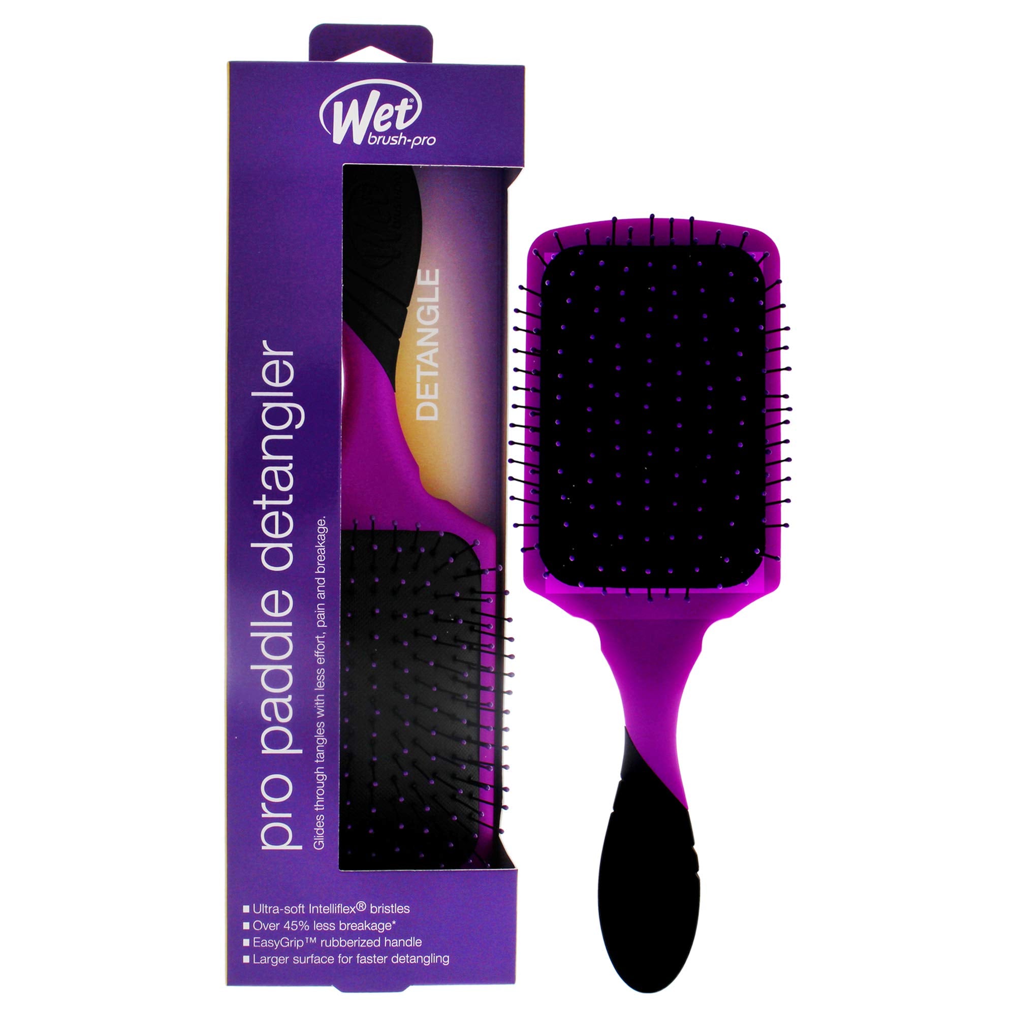 Wet Brush Pro Desenredante, cepillo pala púrpura, facilita desenredar nudos con suavidad