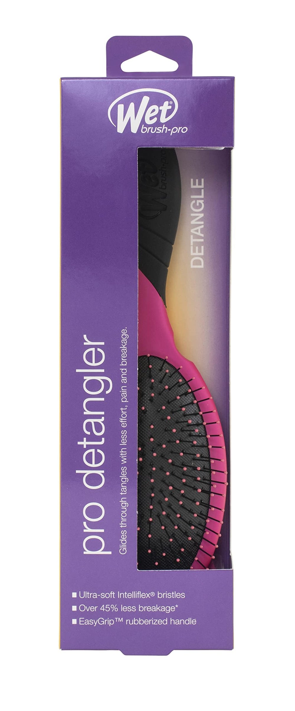 Wet Brush Pro Detangler Pink biotin-keratin barrel nourishing strands while brushing
