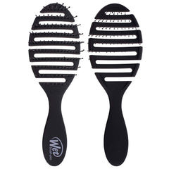 Wet Brush Pro Flex Dry use on damp hair speeds up drying with vented design.