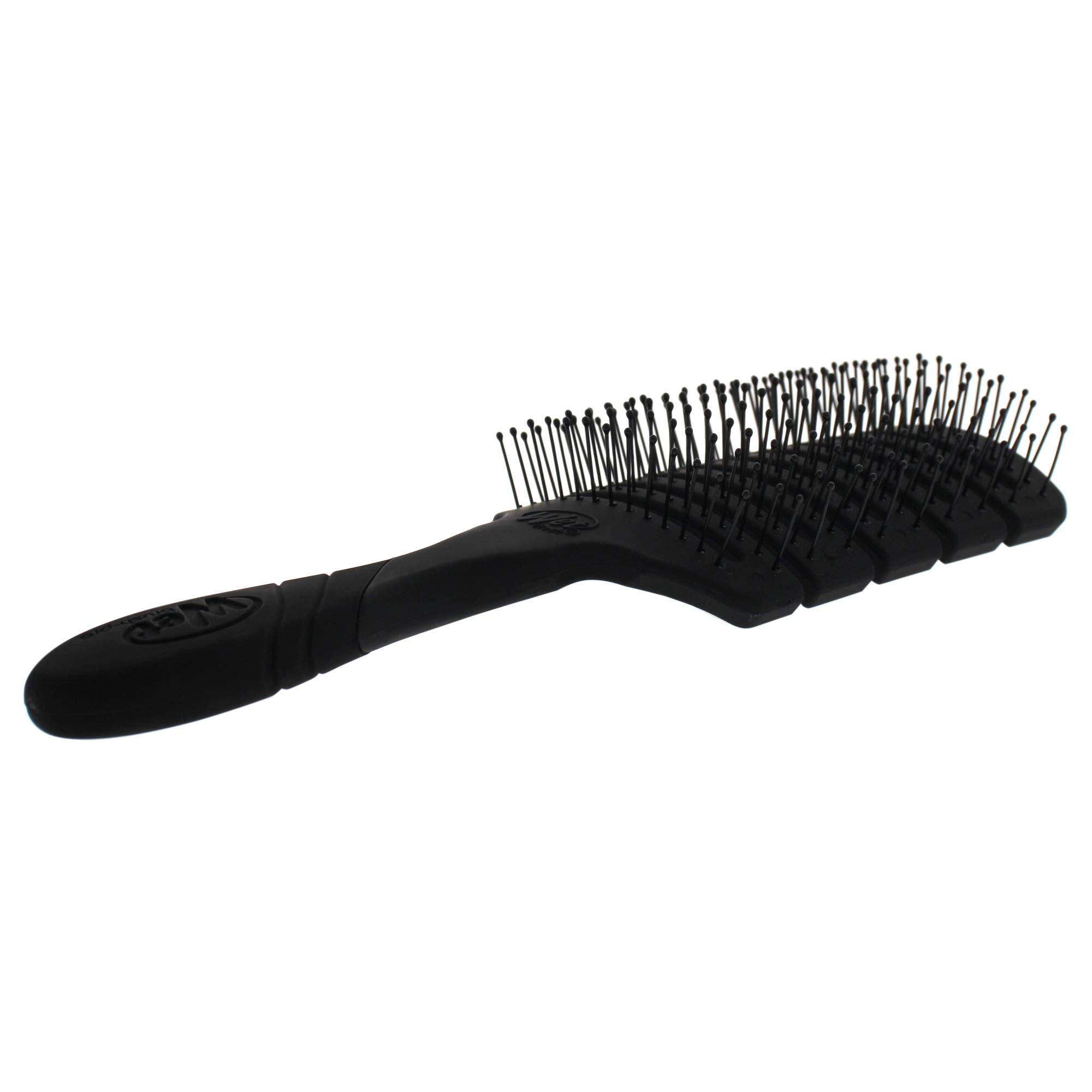 Wet Brush Pro Flex Dry Paddle Brush black back view, vented design speeds drying.