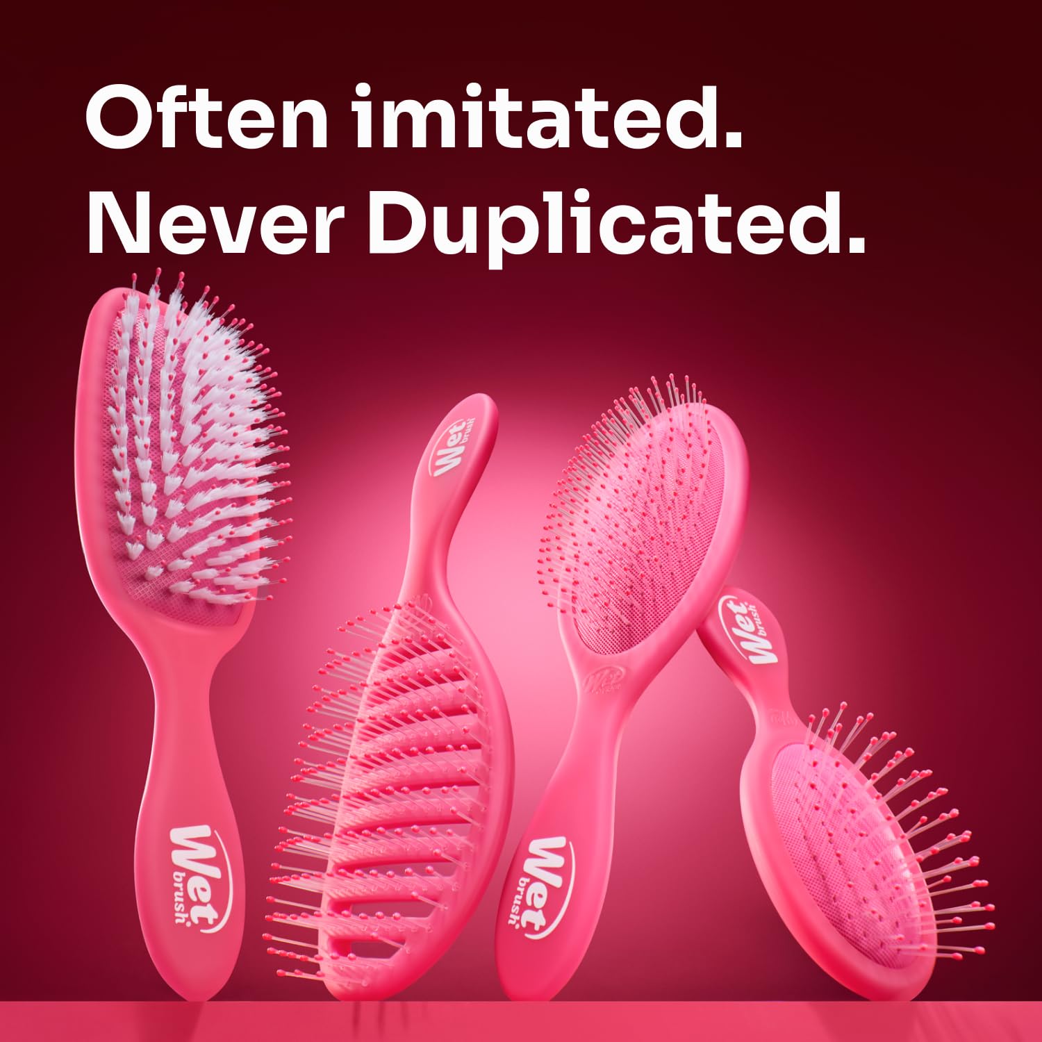 Wet Brush rounded bristle tips closeup protecting scalp and minimizing pain