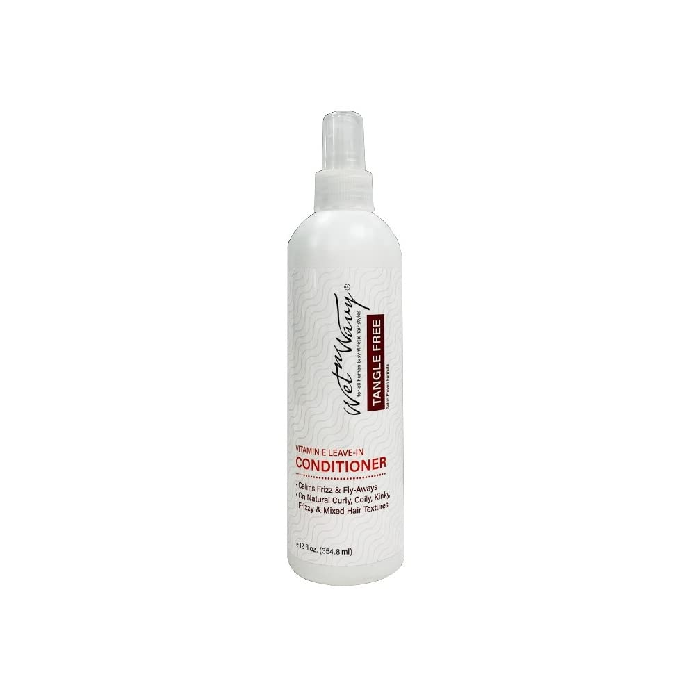 Wet n Wavy vitamin e leave-in bottle pour for easy application and smooth waves