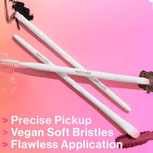 wet n wild angled brush in hand creates a sharp eyeliner line