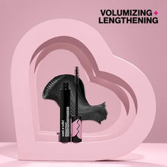 Wet n Wild Breakup Proof Mascara brush application shows root-to-tip color payoff.