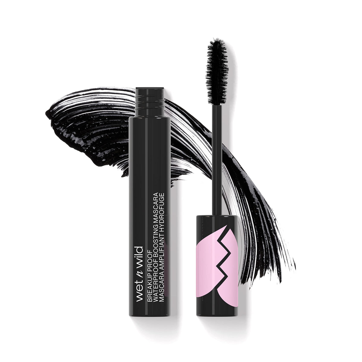 Wet n Wild Breakup Proof Mascara wand closeup for precise coverage and smooth lashes.