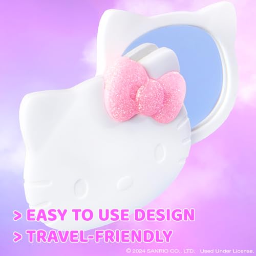 wet n wild comfort-grip handle enhances steady hand while checking makeup.