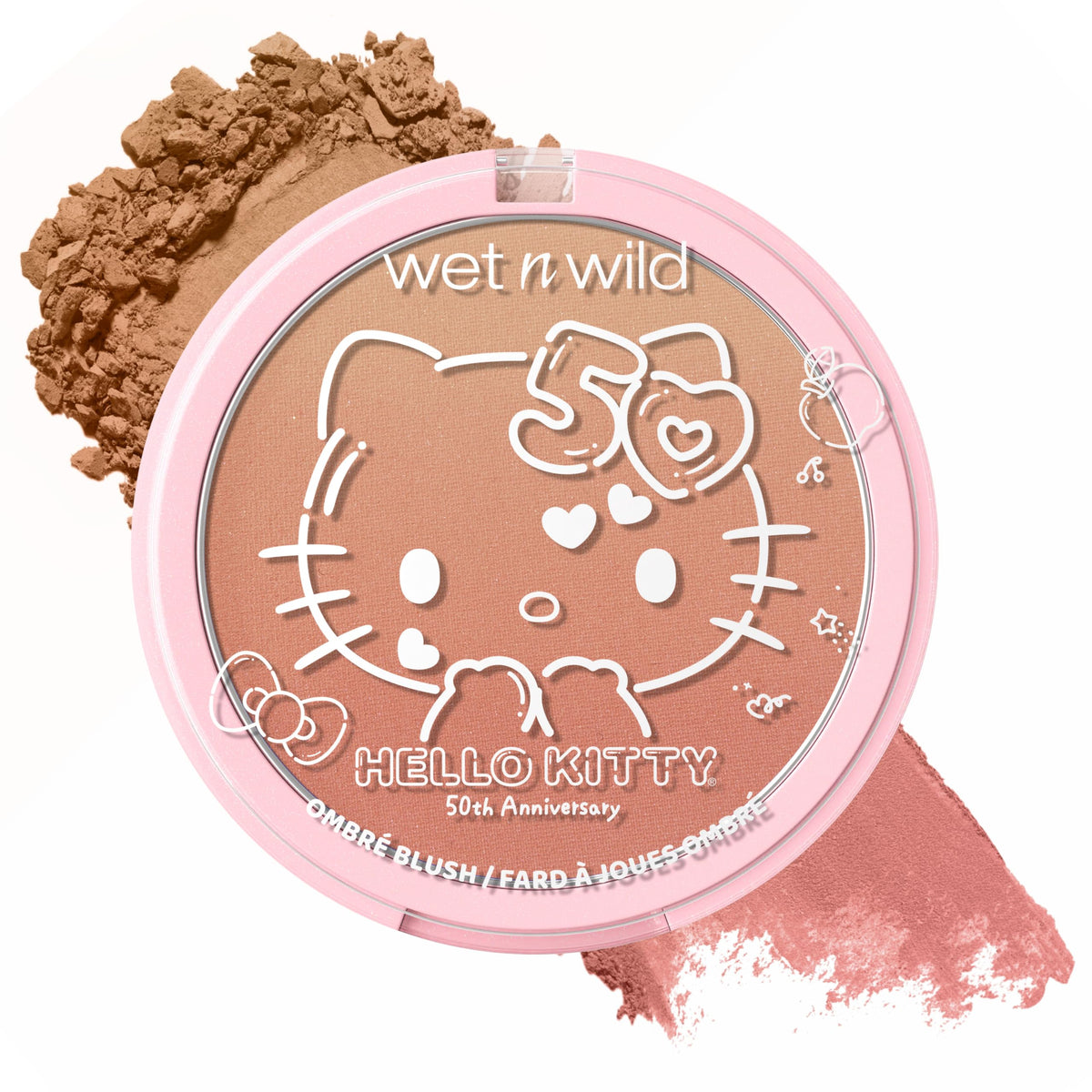 wet n wild Hello Kitty Ombre Blush, aplicación suave para uso diario
