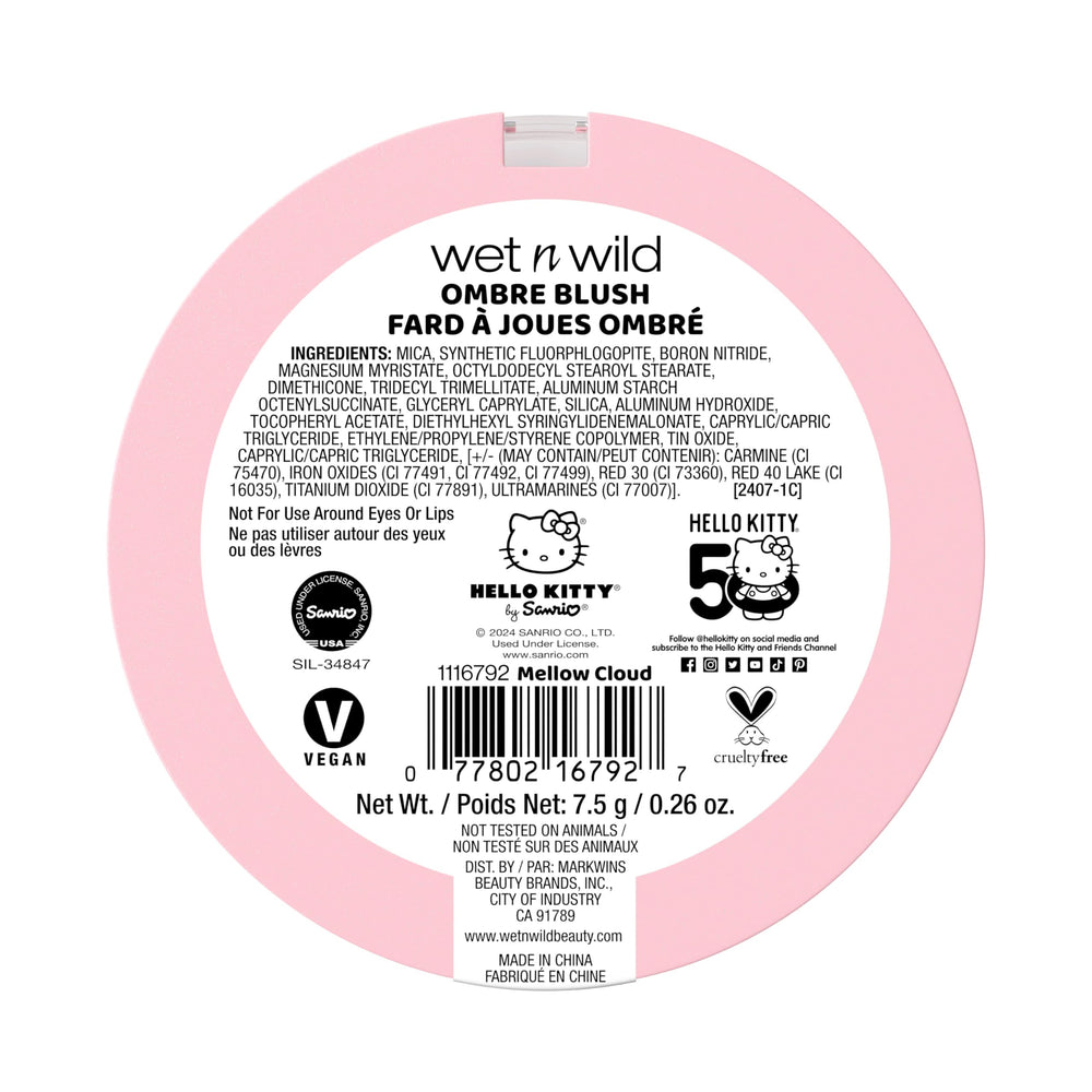wet n wild Hello Kitty Ombre Blush, fórmula cruelty-free para belleza ética