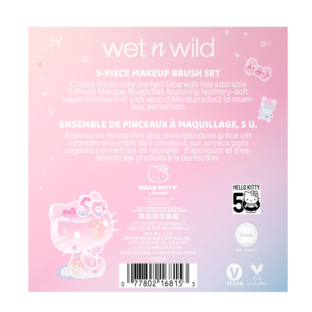 wet n wild Hello Kitty pink-chrome handles for stylish, comfortable grip