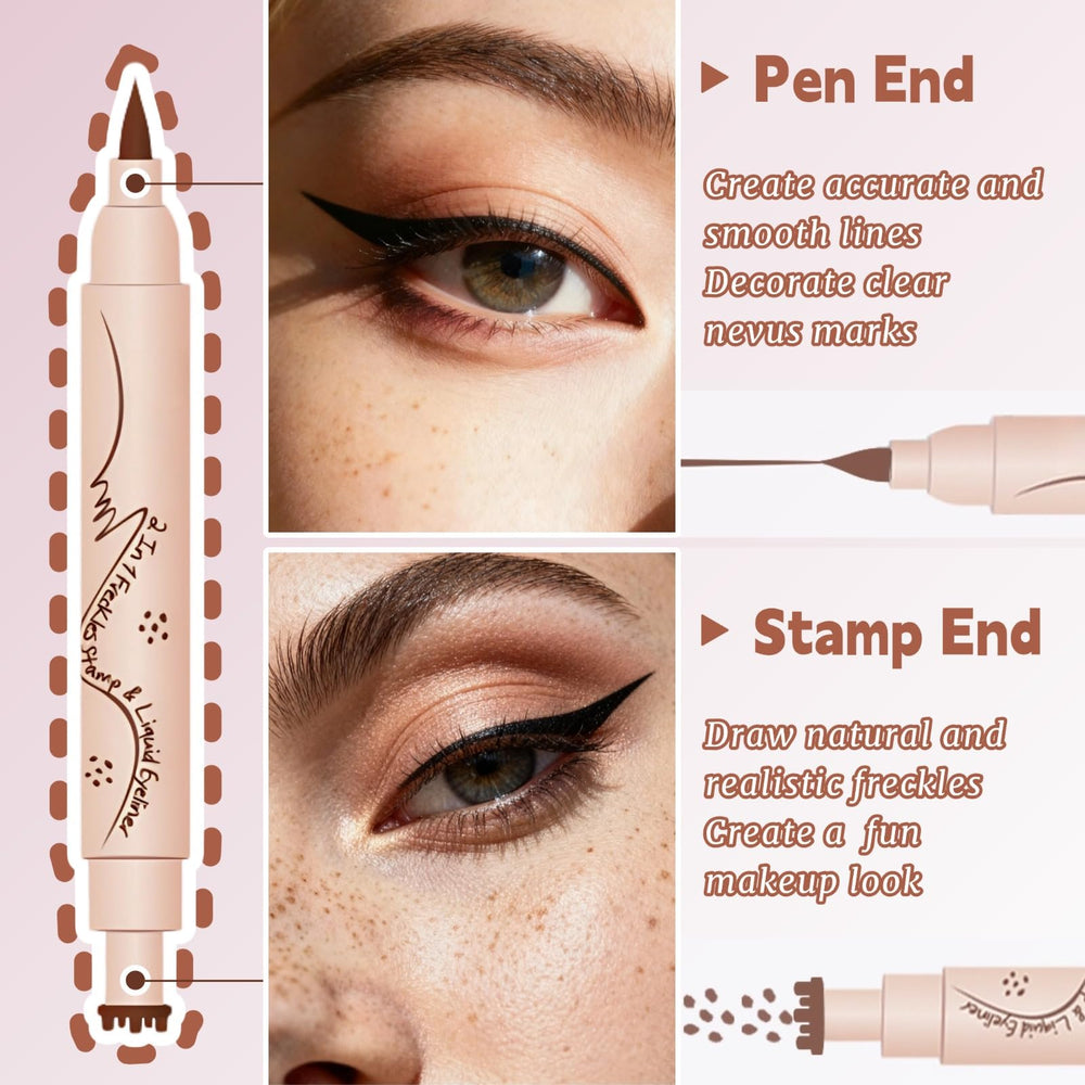 WEU 2-in-1 freckle pen-stamp in chestnut matching warm skin tones