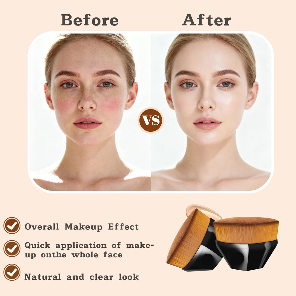 WEU foundation brush from the set designed for precise, seamless liquid makeup application