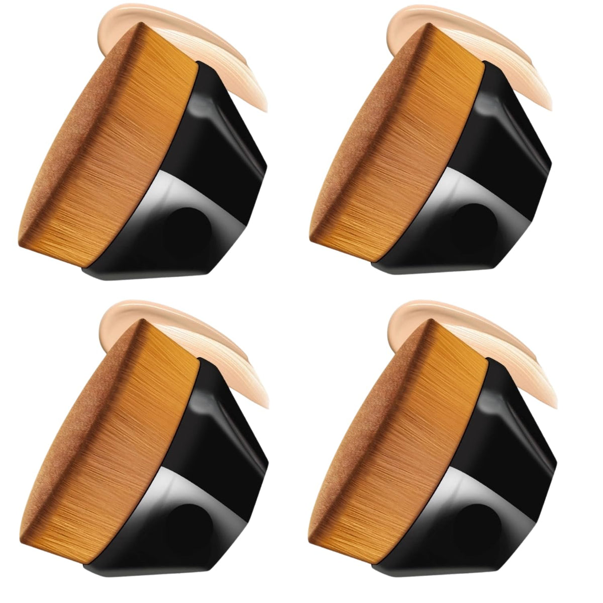 WEU SS4-Piece brush set with hexagonal handle for secure grip and smooth application