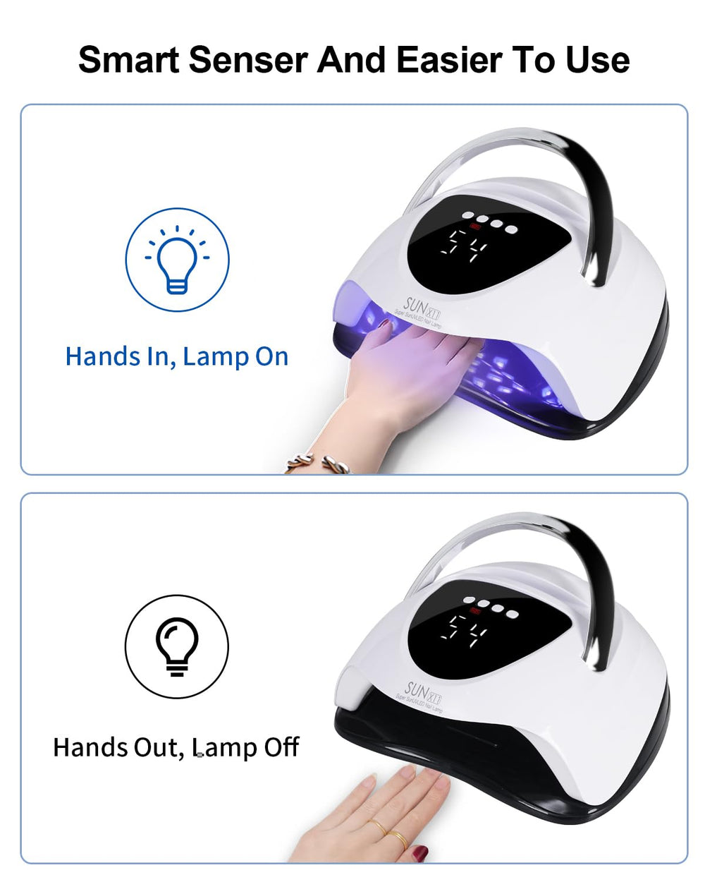 WEVILI nail dryer 4 timer settings for customizable sessions