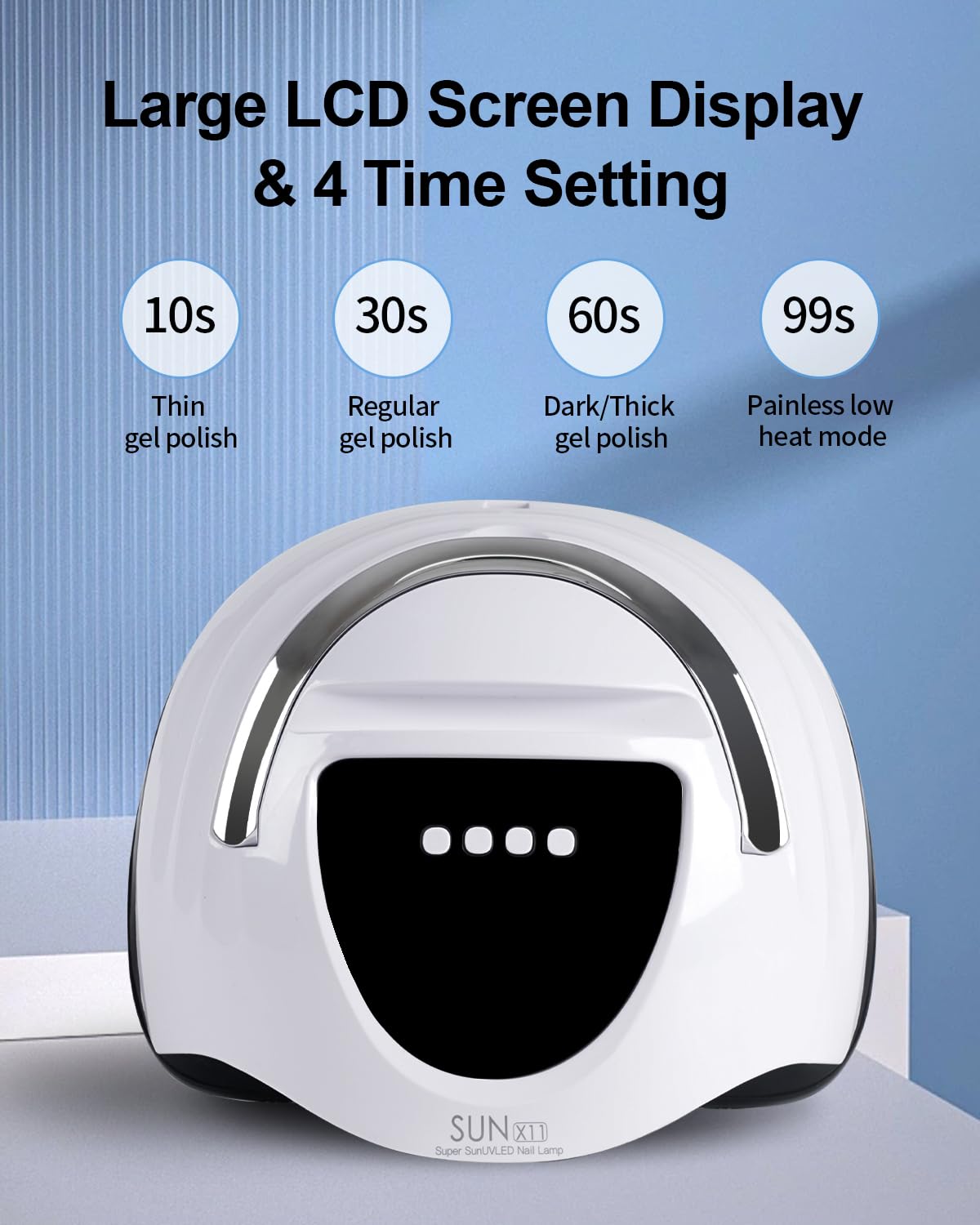 WEVILI nail lamp LCD touch screen for precise timing
