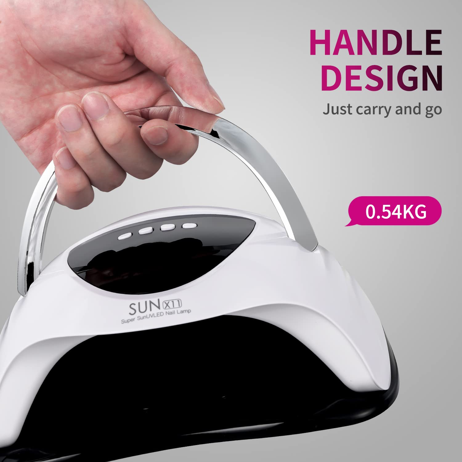 WEVILI safety-minded design protects eyes and skin during curing