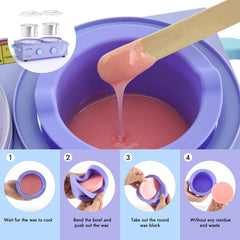 wewax silicone wax bowl with internal scale marks for precise wax measurement.