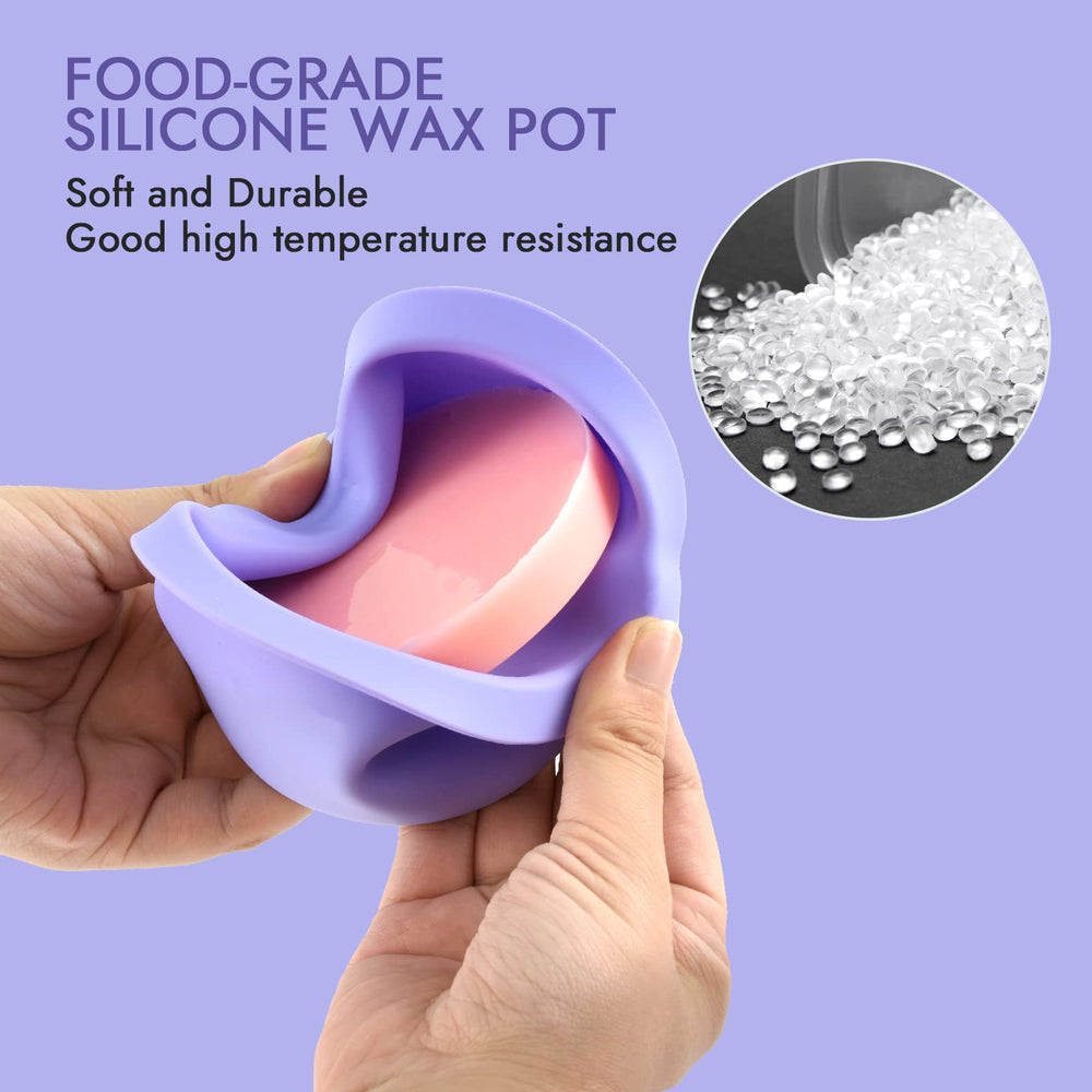 wewax silicone wax-warmer liner 3pcs kit with colorful bowls for multi-session use.