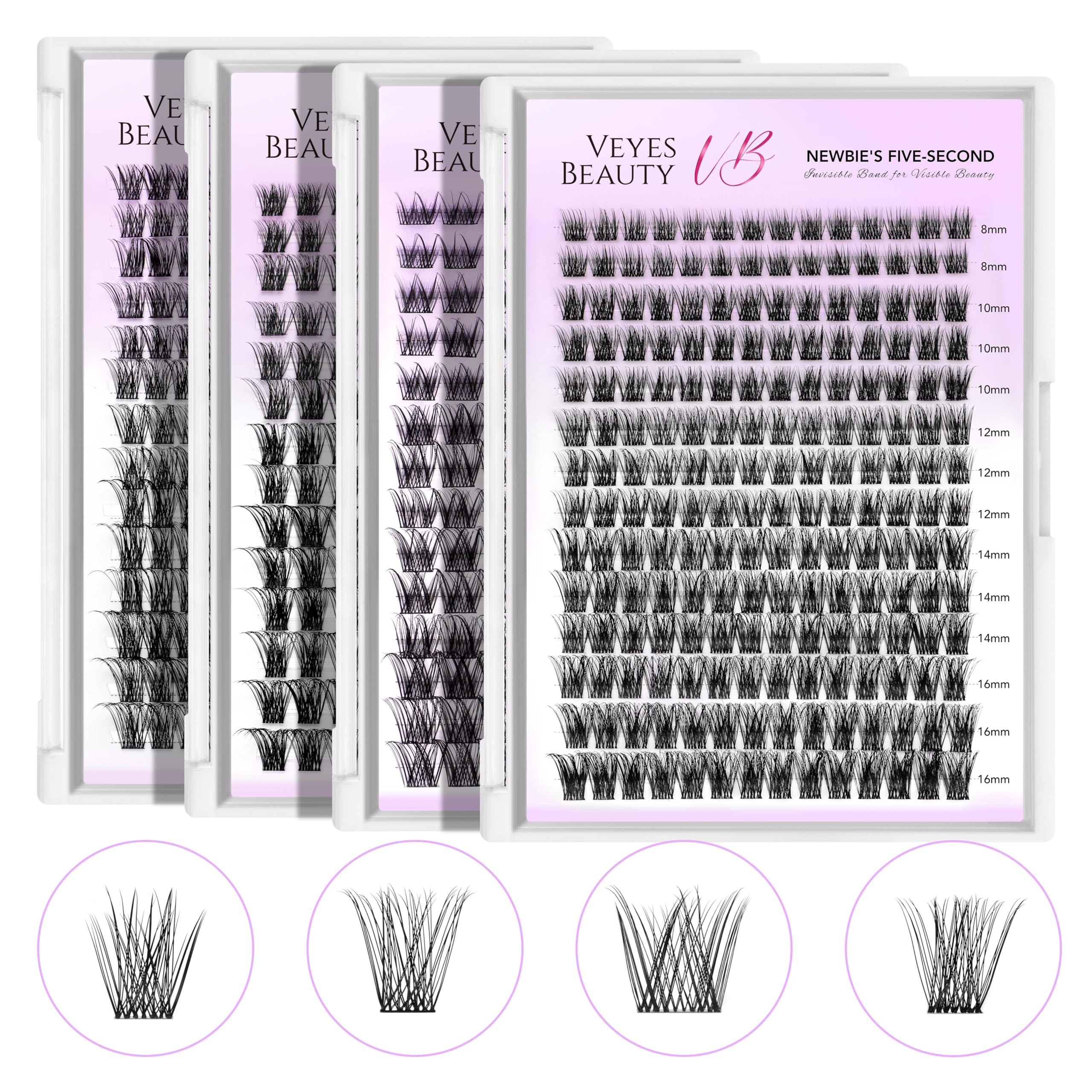 VEYESBEAUTY DIY lash-application steps guide for quick setup.