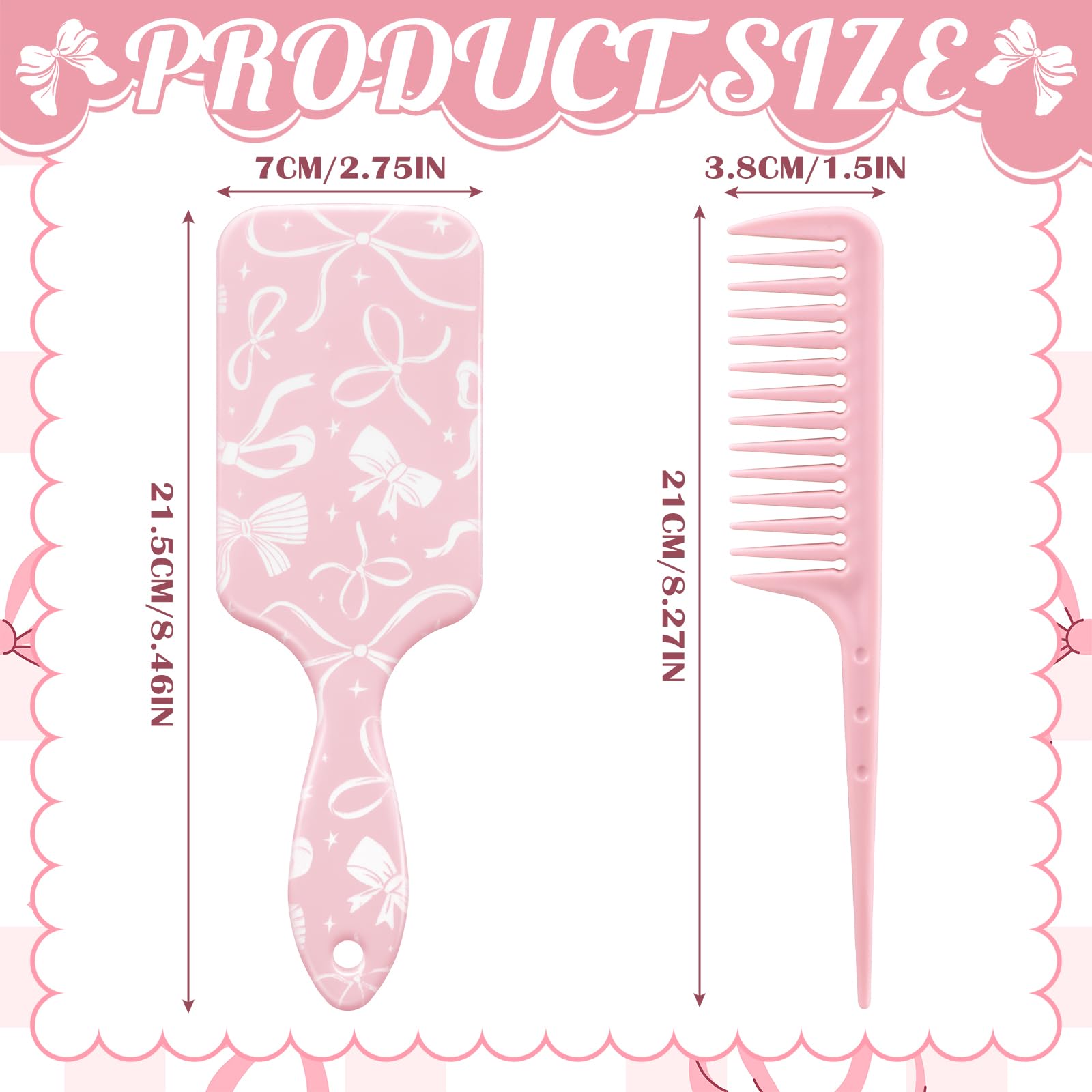Weysat pink detangle tail comb with durable plastic and precision teeth for wet or dry hair.
